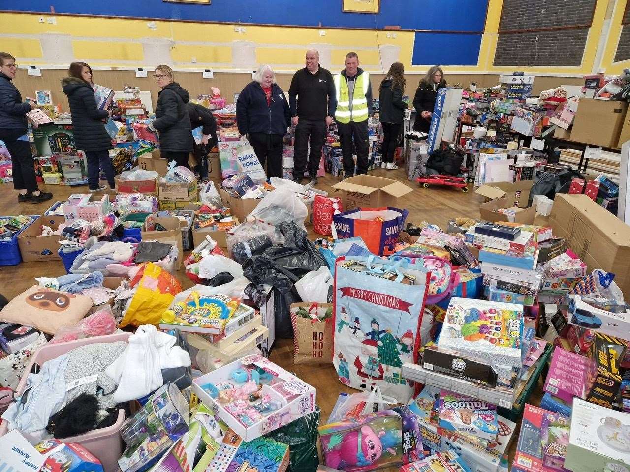 Some of the many Christmas presents donated for the latest Caithness FM Toy Appeal.