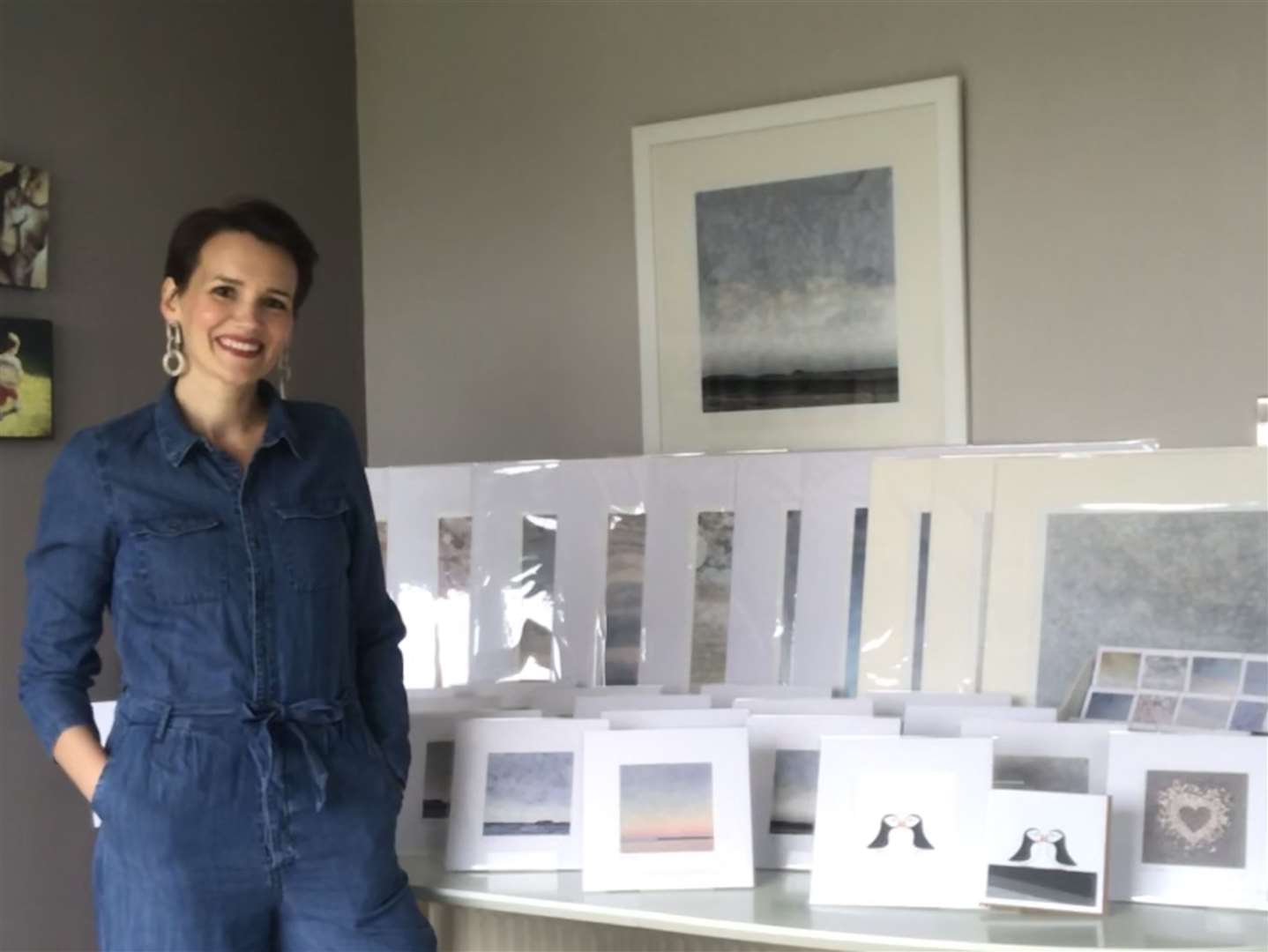 Lisa Poulsen, of Inspired by Caithness, with her virtual stall all set up for the first market on Instagram.