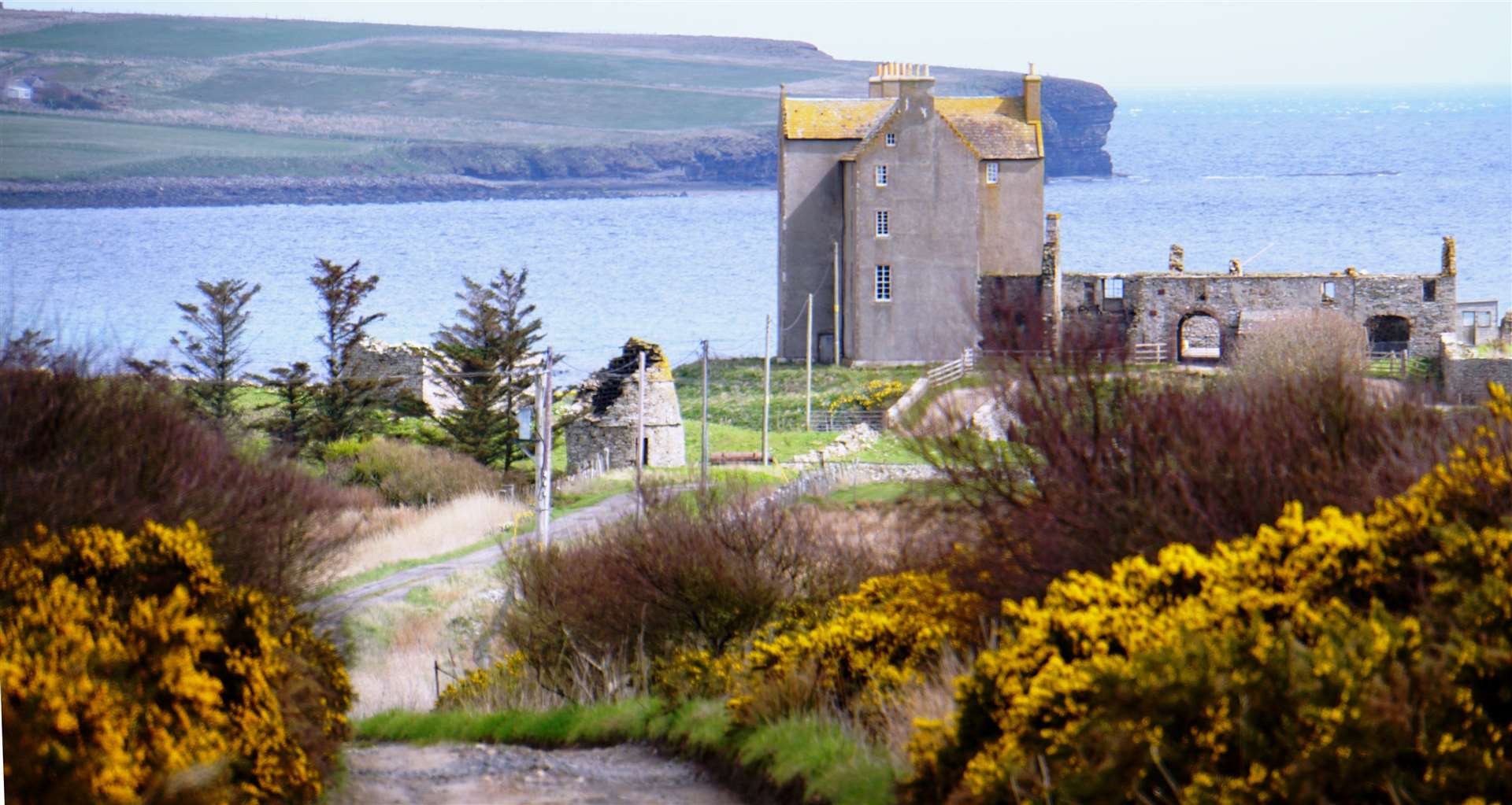 Freswick Castle where John Belushi stayed during his week-long holiday in Caithness.