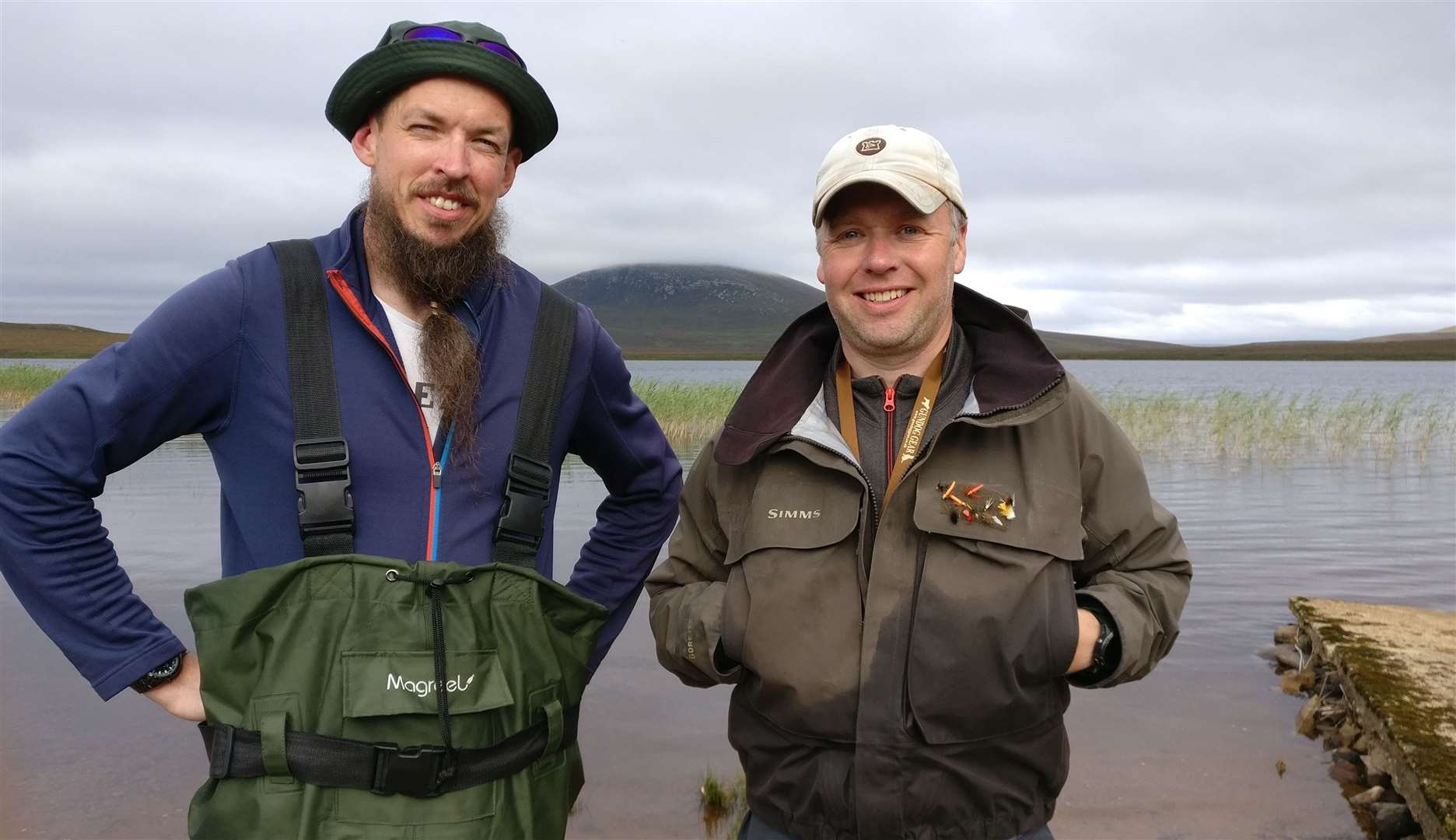 Aivis Kreslins (left), who had the best fish, with winner James Simpson.
