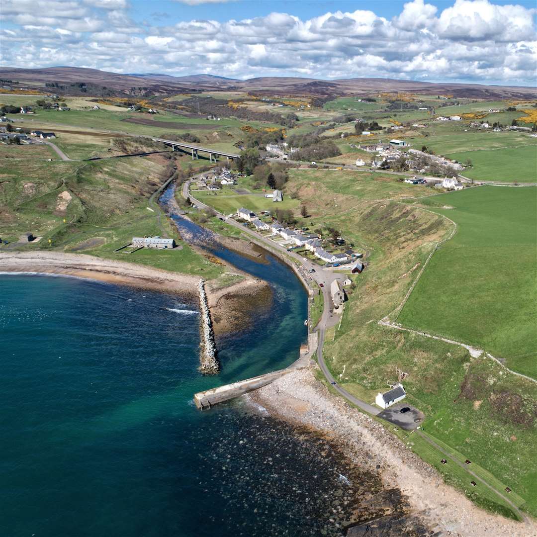 Dunbeath as seen from a drone flight. Picture: Angus Mackay Photography