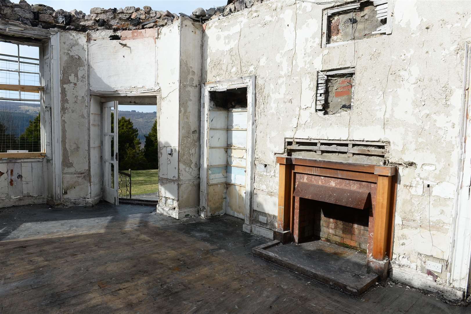 Kyra and Keith Readdy have been renovating Boleskine House. This room was Aleister Crowley's oratory. Picture: Gary Anthony