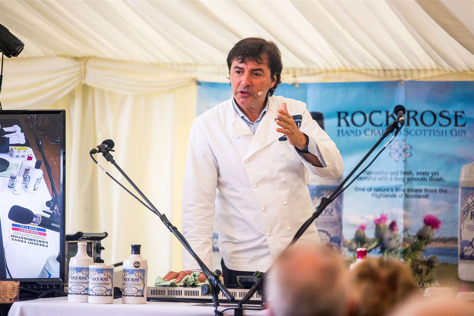 Jean-Christophe Novelli presenting one of his cookery demonstrations during Taste North 2019.