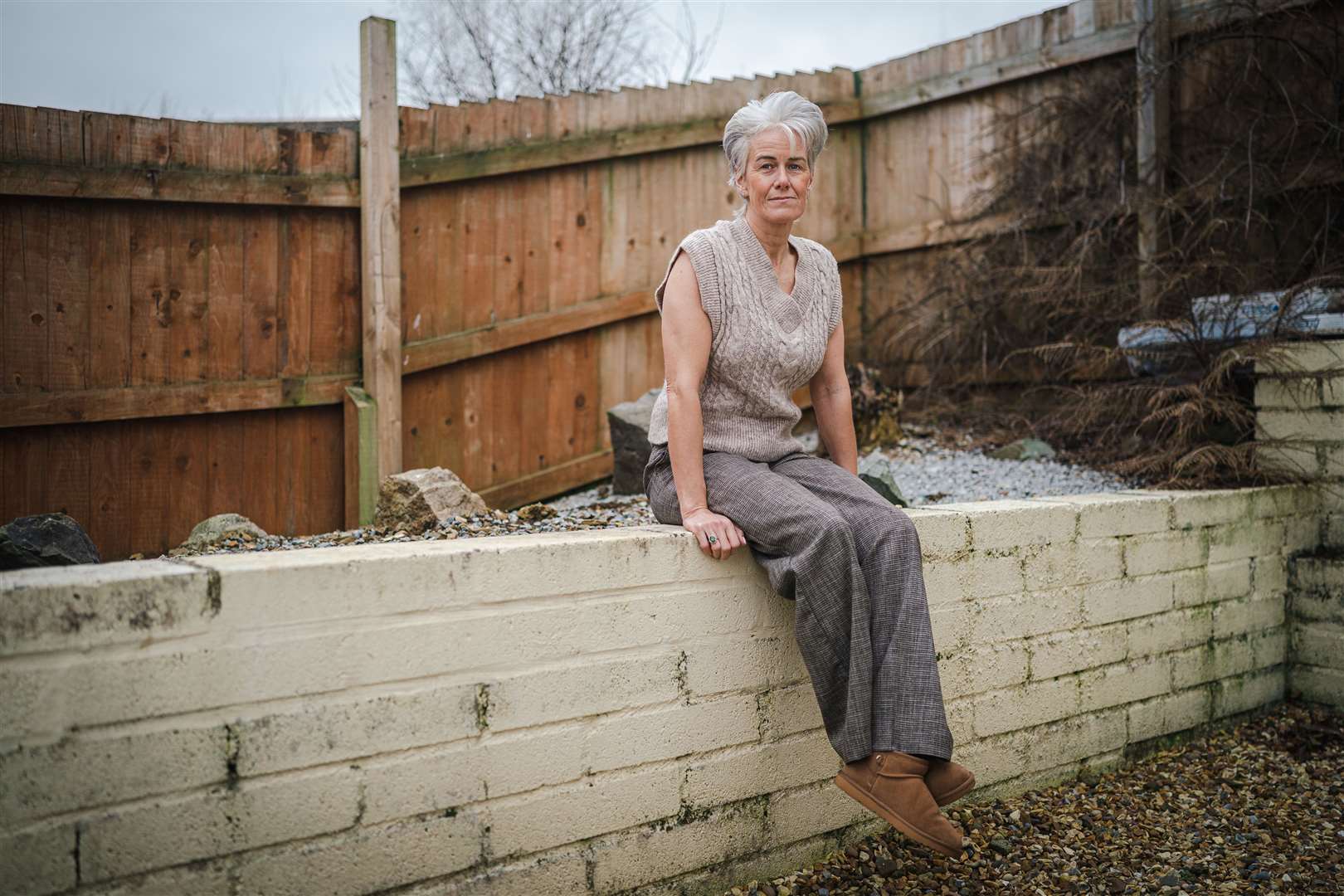 Former Dyfed-Powys police sergeant Jill Owens at her home in Havefordwest (Ben Birchall/PA)