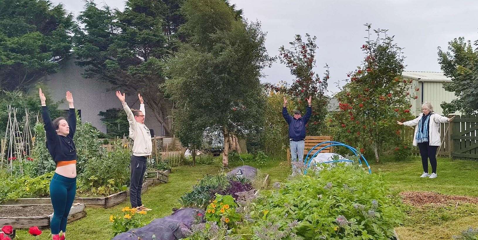 Thurso Community Gardens hosts the yoga sessions.