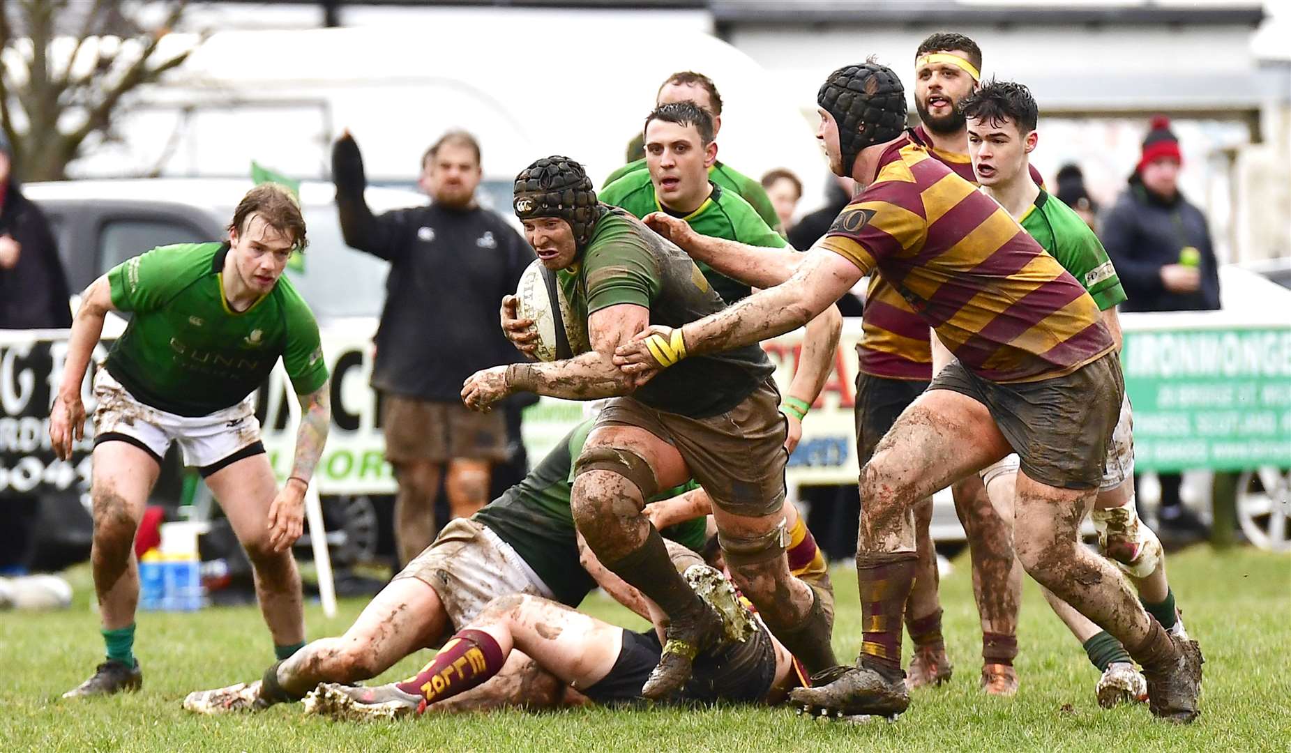 Caithness in action against Ellon at Millbank last year – but Ellon failed to make the journey for Saturday's scheduled match. Picture: Mel Roger