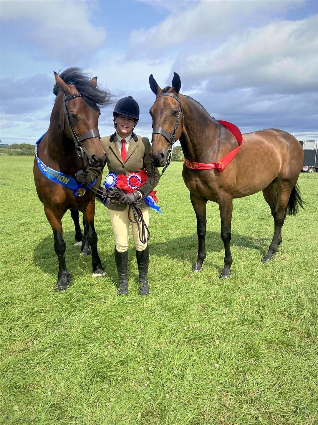 It was a double triumph for Morven Mackenzie in the inhand ring as she scooped both the championship title and the reserve with her two horses – Atlantic Tiffany (right) and Llynhelyg Lady Cilla.