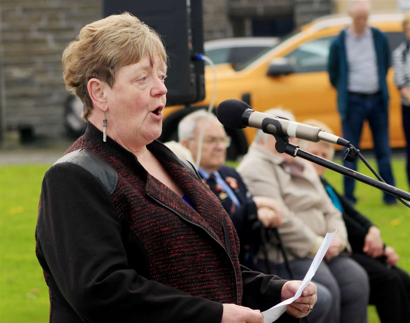 Jenny Szyfelbain recited the seafaring poem The Price of Fish is Very Dear. Picture: Alan Hendry