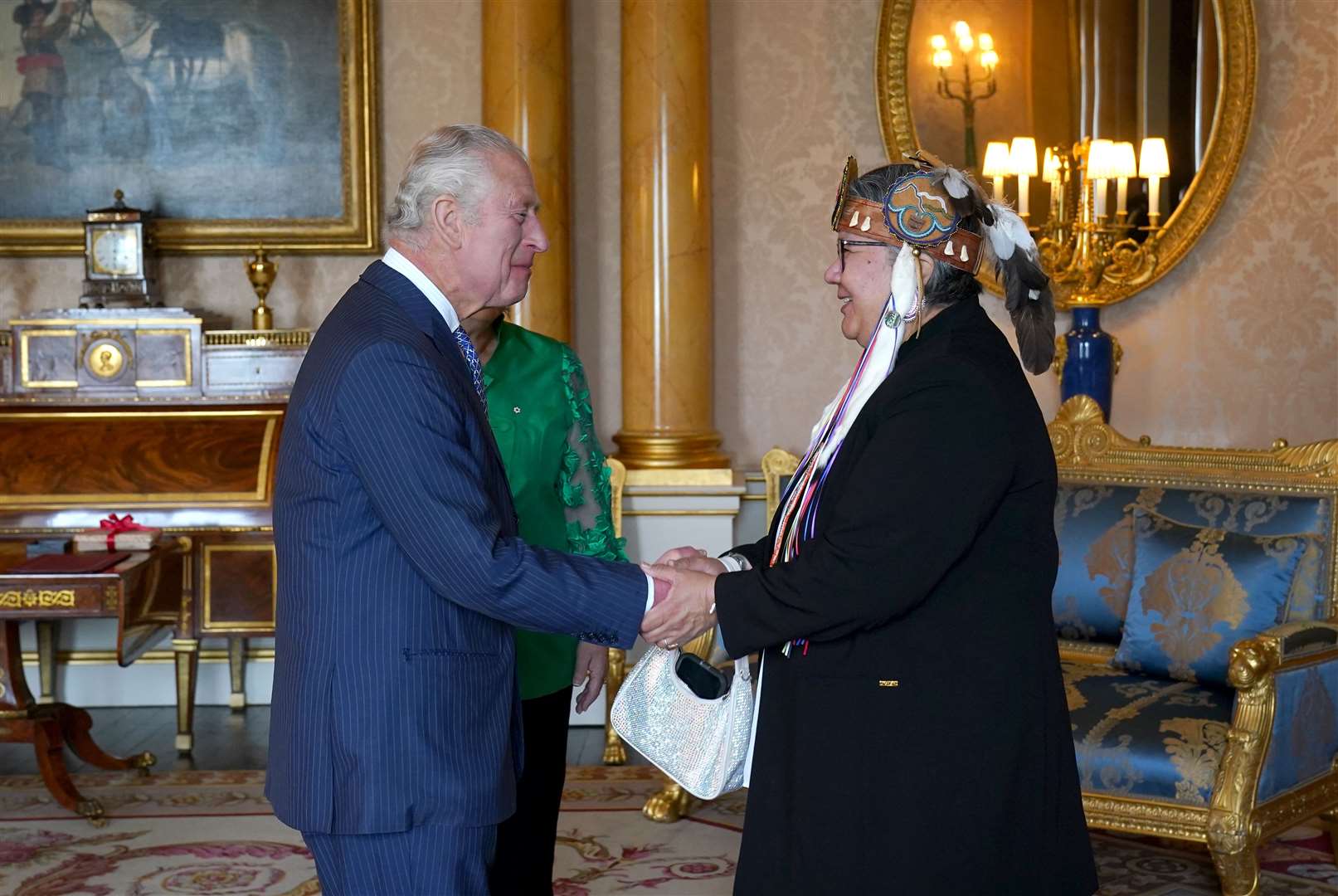 The King meeting RoseAnne Archibald, National Chief, Assembly of First Nations, during an audience at Buckingham Palace (Gareth Fuller/PA)