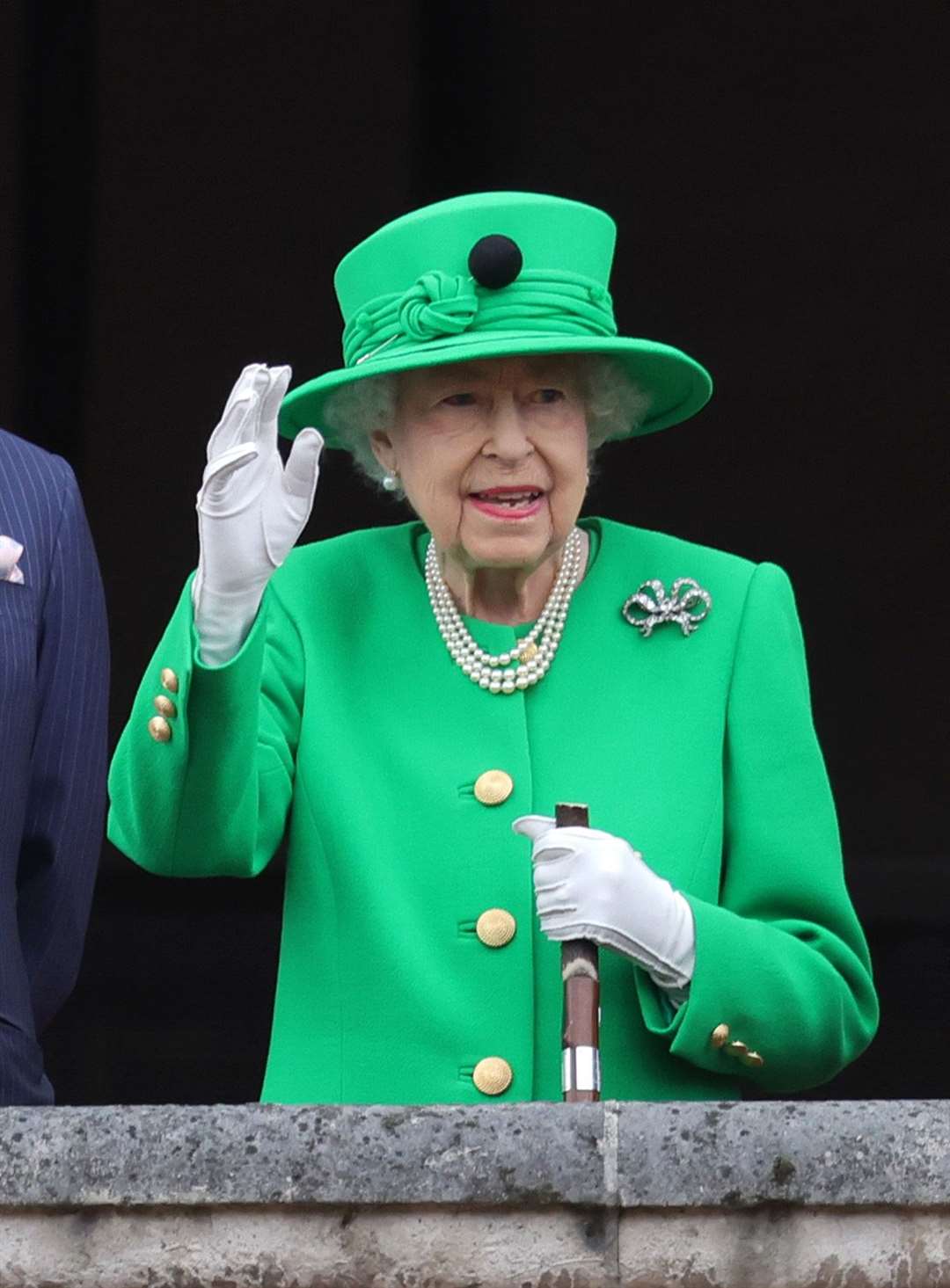 The Queen appears on the balcony of Buckingham Palace at the end of the Platinum Jubilee Pageant (Chris Jackson/PA)
