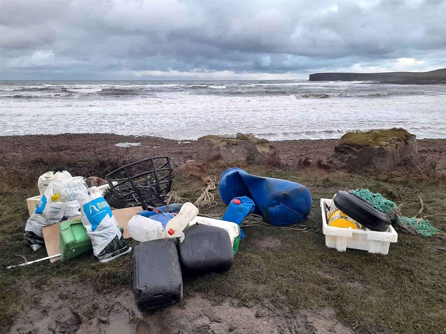 Some of the rubbish that was collected at Freswick.