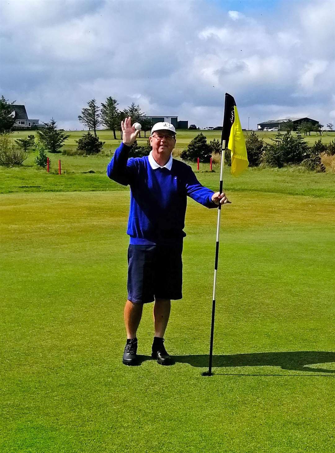 Jim Macleod celebrated a hole in one at Thurso.