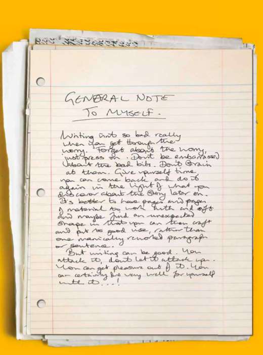General note to myself by Douglas Adams (Douglas Adams archive/PA)
