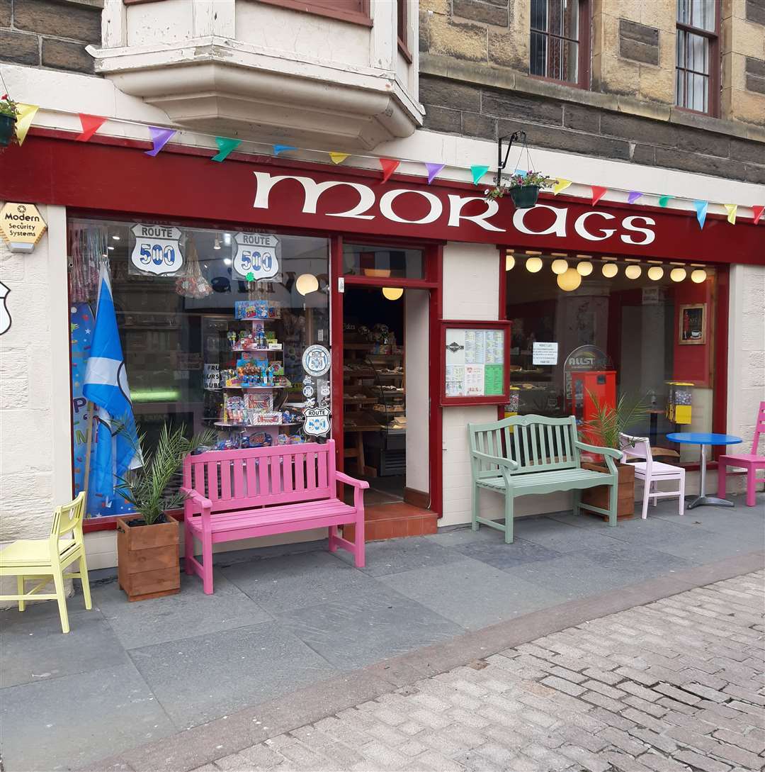 Morag's café in Wick town centre is another of the businesses that are being supported. It is developing outdoor seating.