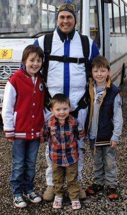 Alastair Alexander with his sons, Jayden (10), Tyler (7) and four-year-old Ellis.