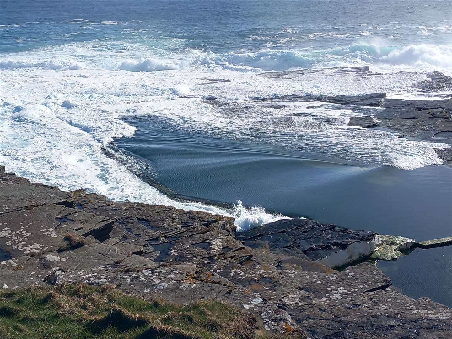 Derek Bremner took this image of a swell in the Trinkie Pool near Wick.