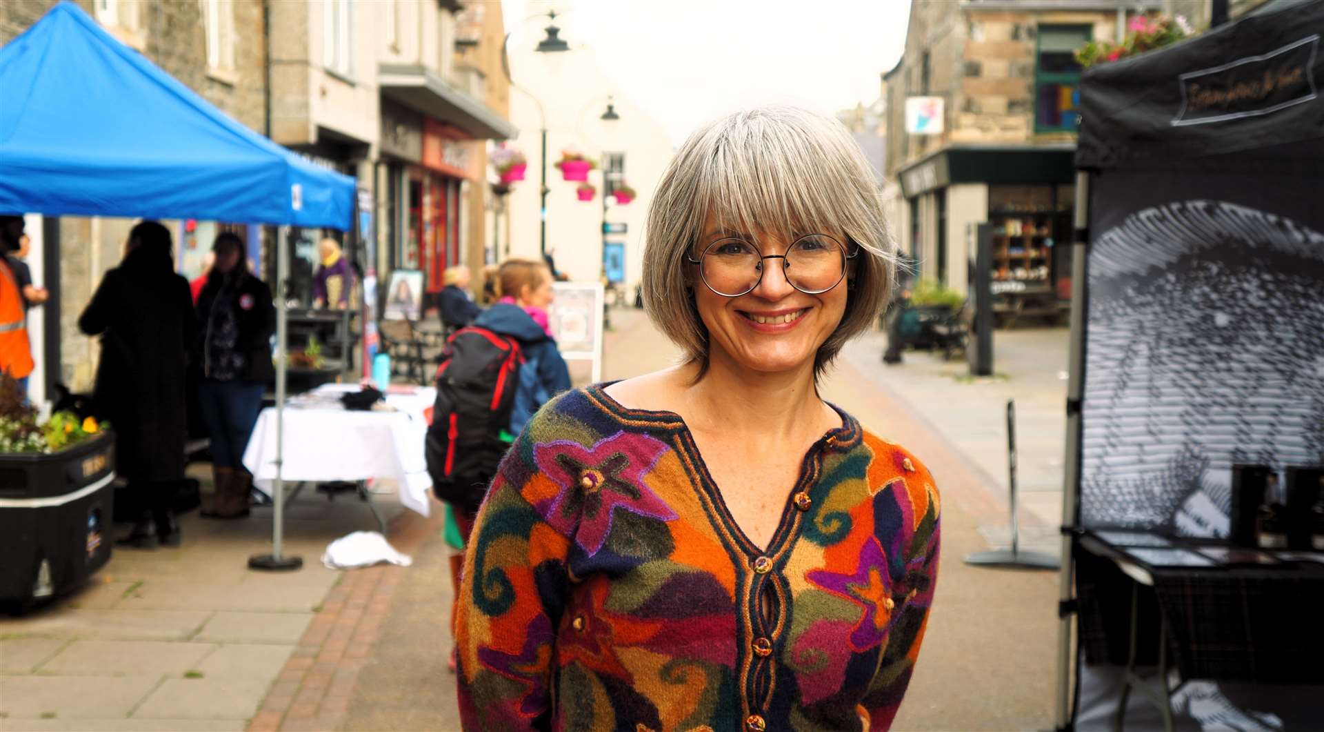 Oksana explained the importance of reusing clothing at the Circular Caithness Fair in Thurso. She extolled the virtues of stylish vintage clothing which ticks many sustainability boxes as well. Picture: DGS