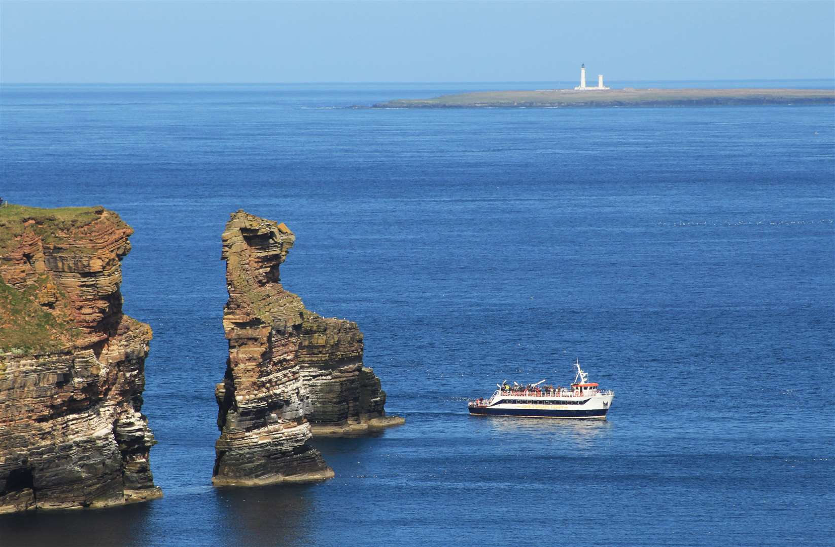 The Pentland Venture at Duncansby Head on a wildlife cruise in 2022. Picture: Alan Hendry