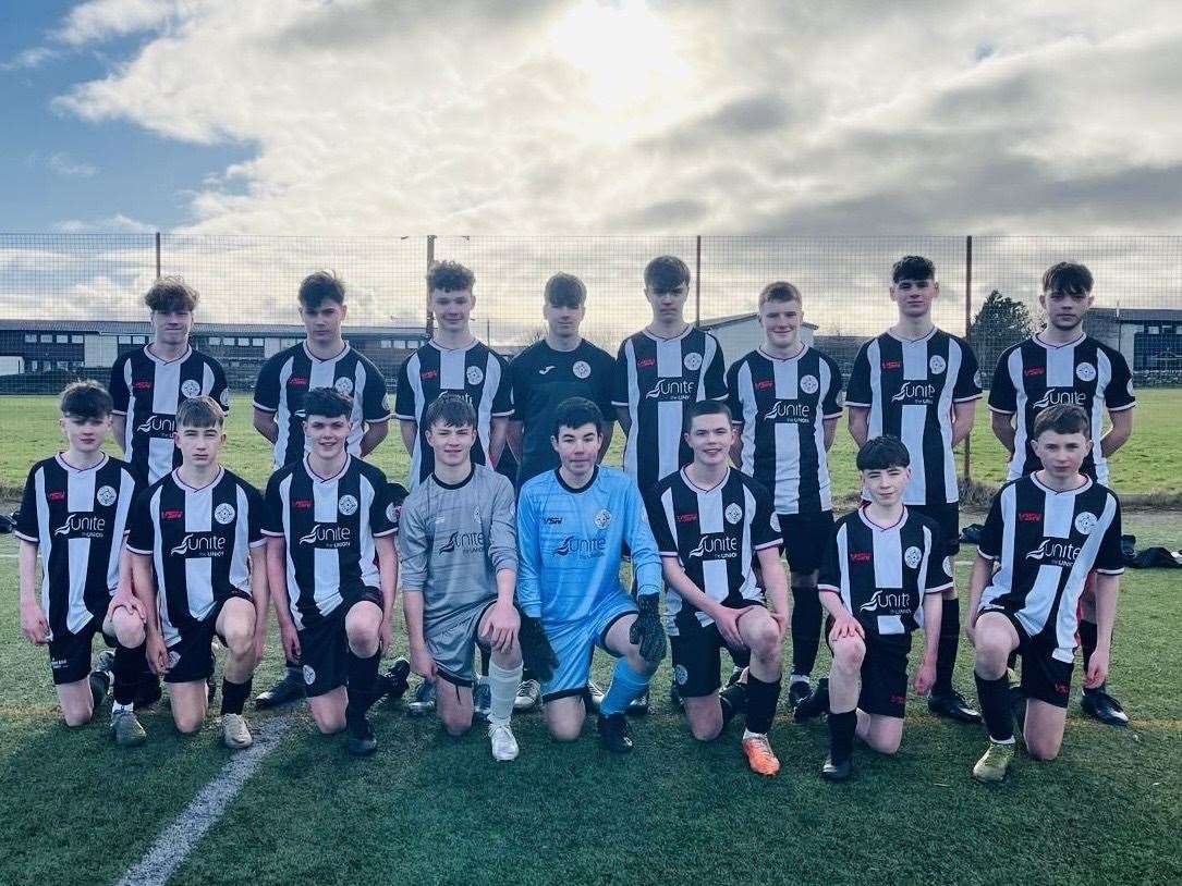 The Caithness United under-16s who defeated Clachnacuddin 1-0 in their SHFL Under-16 Highland match at Naver.