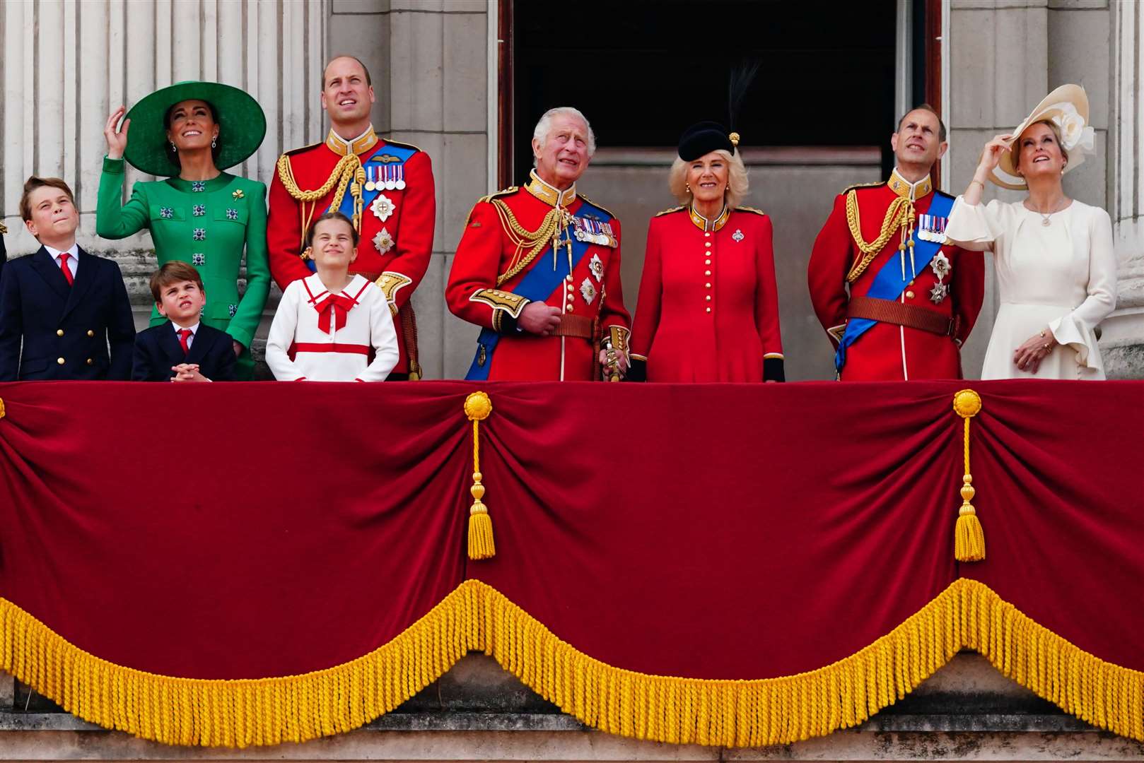 The royal family after the Trooping the Colour ceremony in the summer (Victoria Jones/PA)