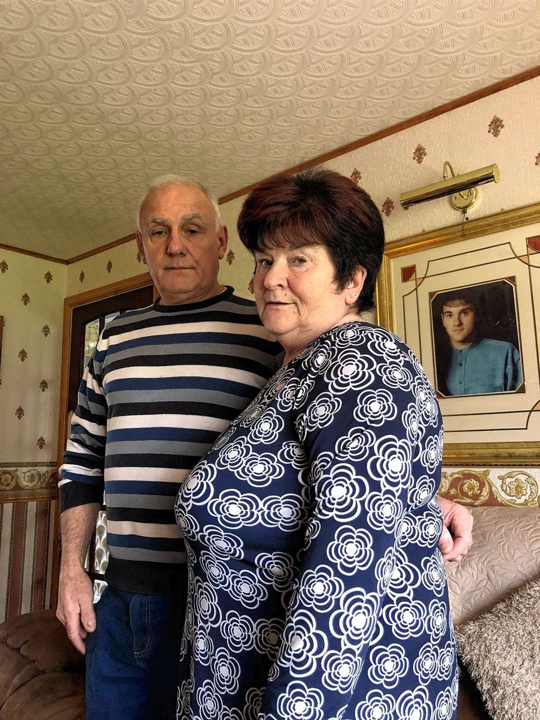 Kevin's parents, Hugh and June McLeod, at their home in Wick.
