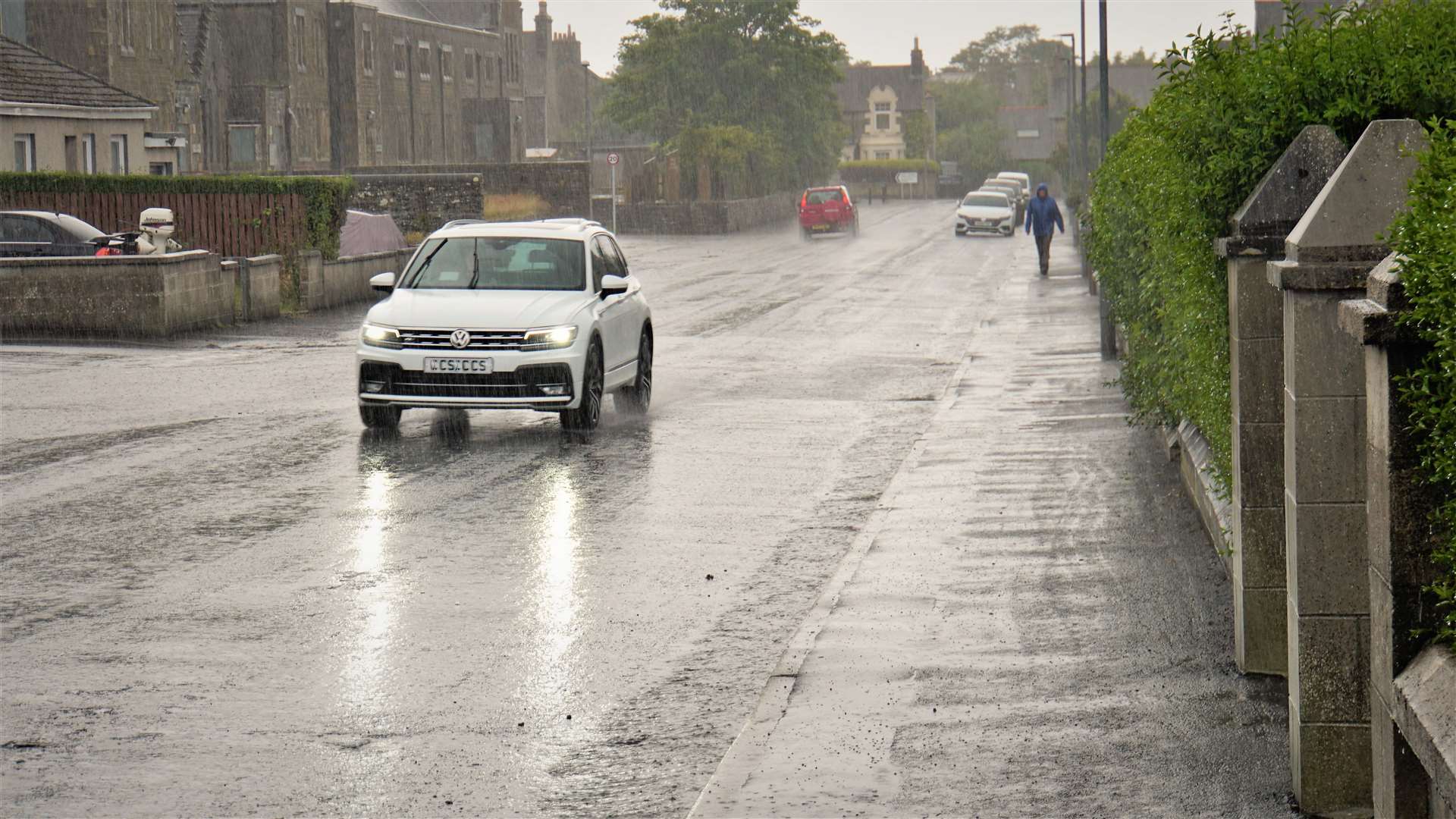Wet road in Wick. Picture: DGS