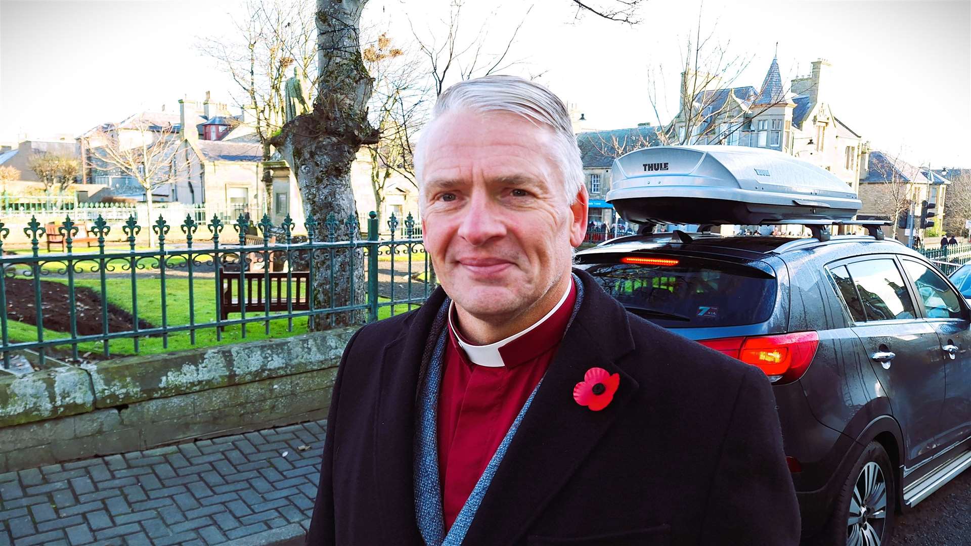 Rev David Malcolm from St Peters and St Andrews Church in Thurso led the service. Picture: DGS