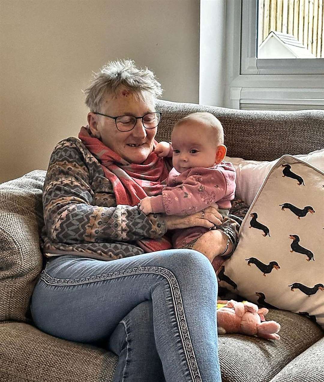 Karen Morrison with granddaughter Ella, shortly before her death.