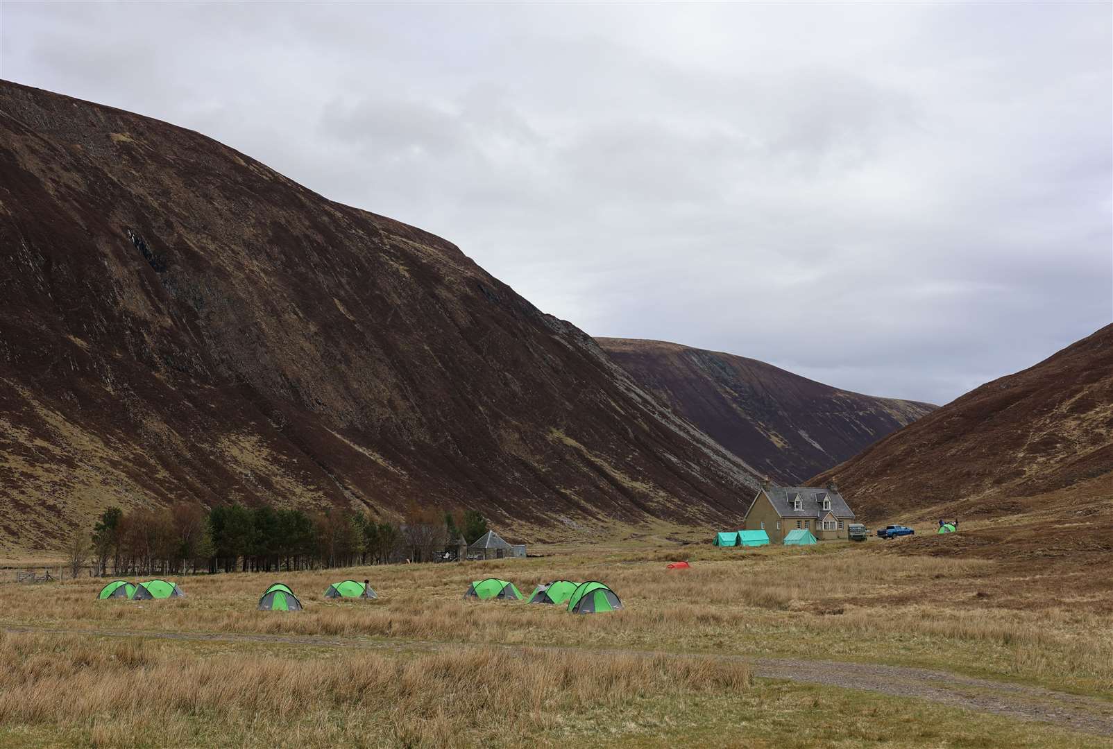 Pupils stay in tents close to Deanich Lodge on the reserve. Picture: TENT