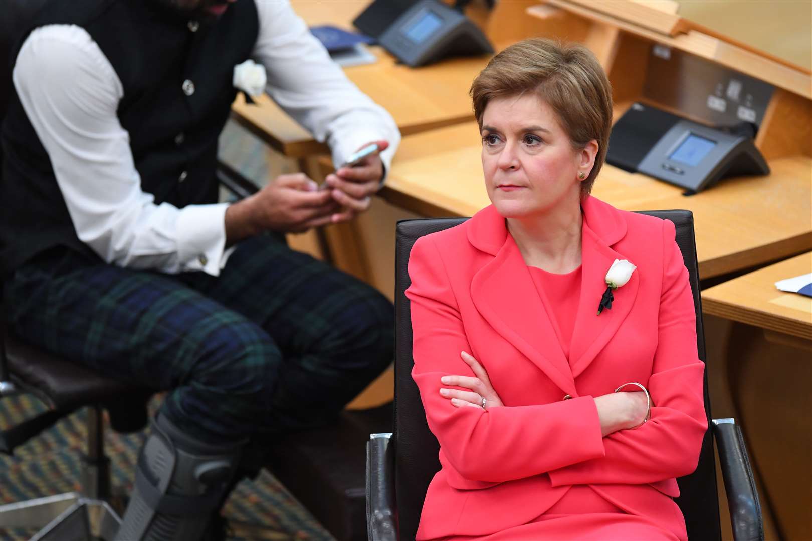 Nicola Sturgeon promised both a ‘catch-up plan’ to deal with missed emissions targets and a new energy strategy for Scotland (Andy Buchanan/PA)