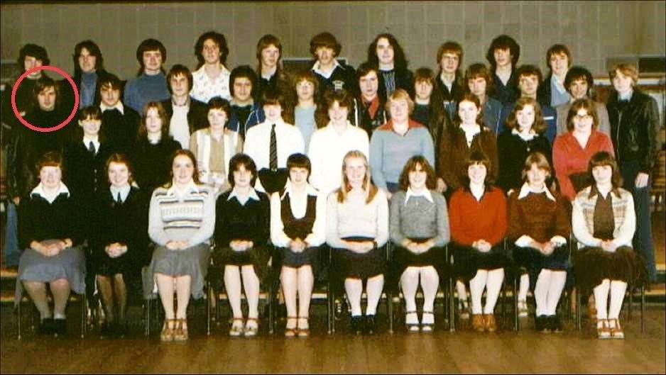 David Cormack (circled) with other sixth year pupils at Wick High School in 1980.
