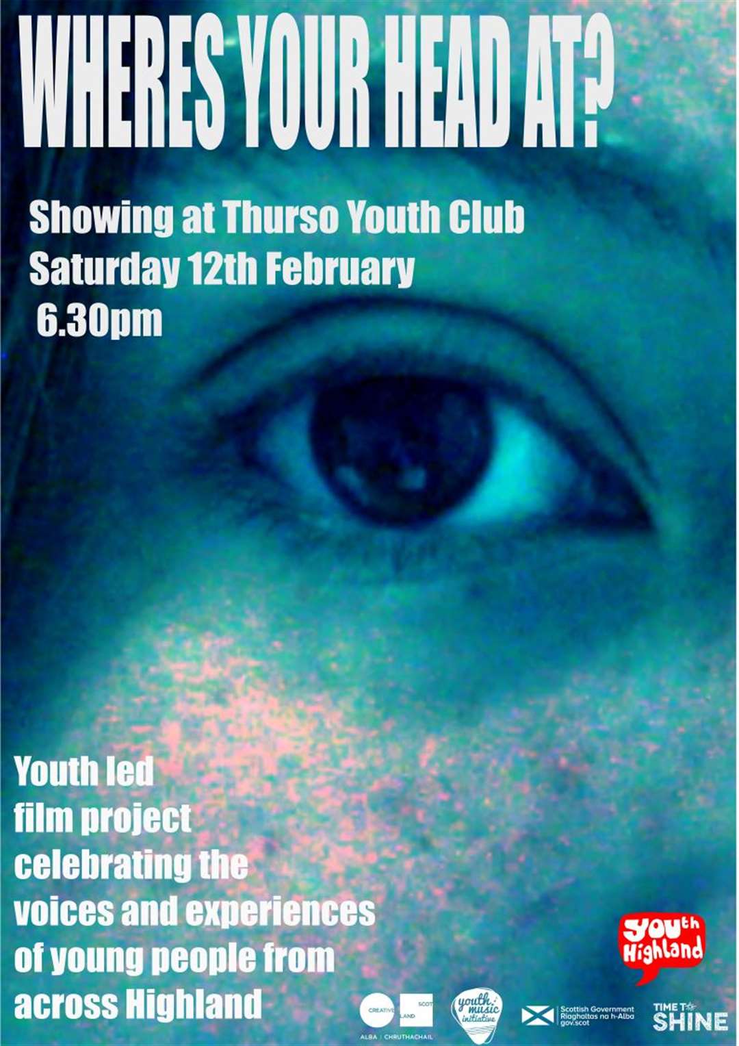 Poster design for the film and sound project being presented in Thurso.