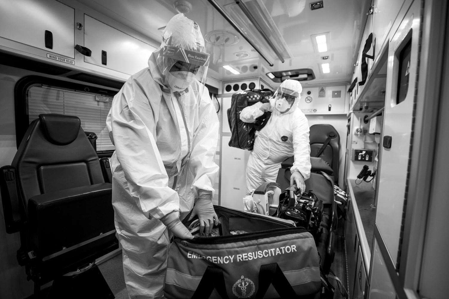 Ambulance crews are required to wear full PPE when performing certain procedures on suspected Covid patients (Liam McBurney/PA)