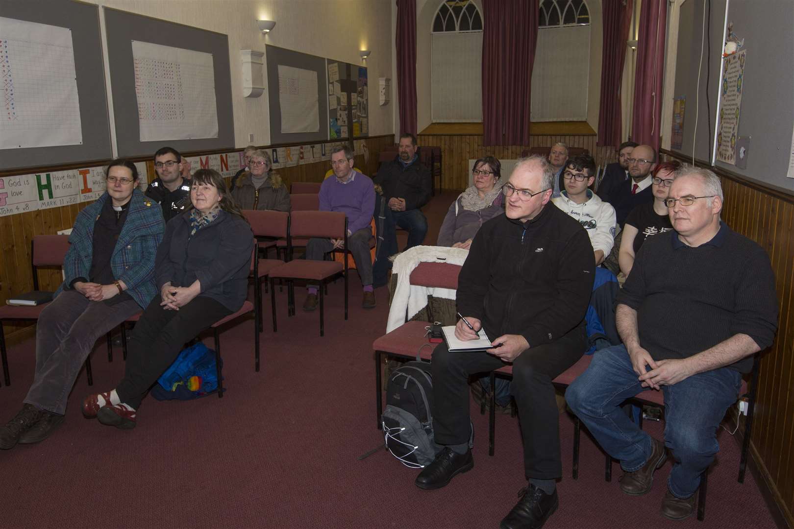People with an interest in the street pastors scheme who attended the meeting in Wick Baptist Church on Monday. Picture: Robert MacDonald / Northern Studios