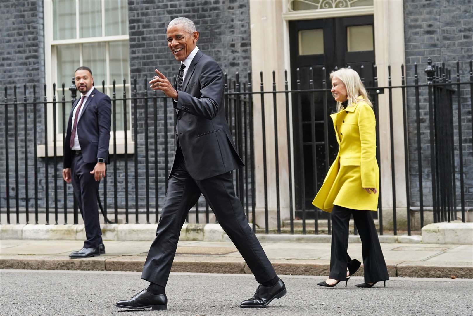 Mr Obama left No 10 alongside the US ambassador to the UK (Stefan Rousseau/PA)