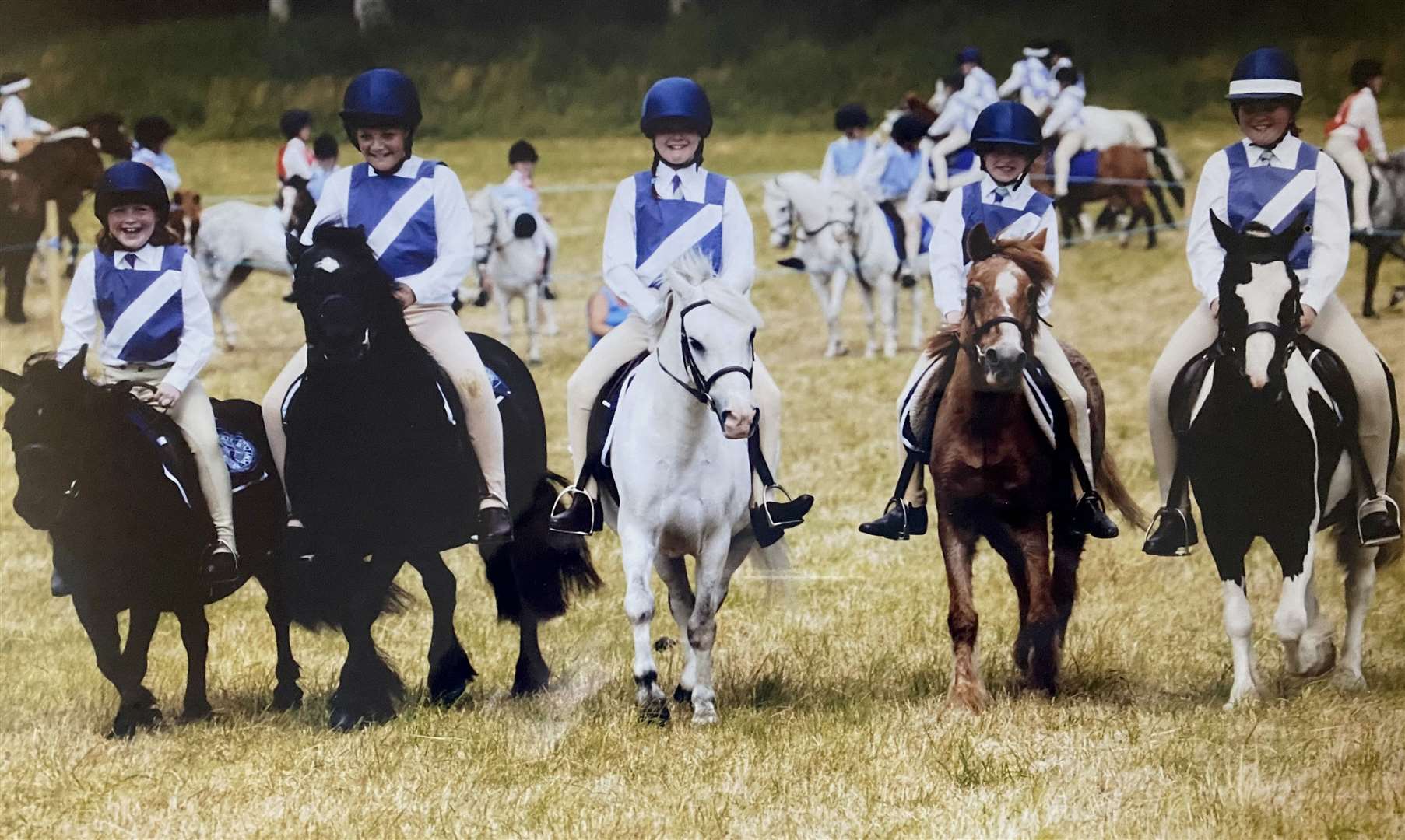 Smiles from a Caithness Pony Club games team in the early 2000s.