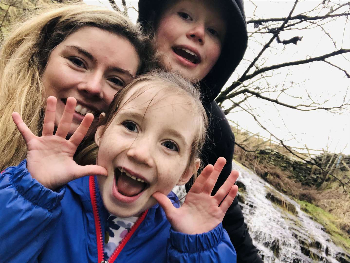 Susan Andrew (left) with Lois (front) and brother Ethan