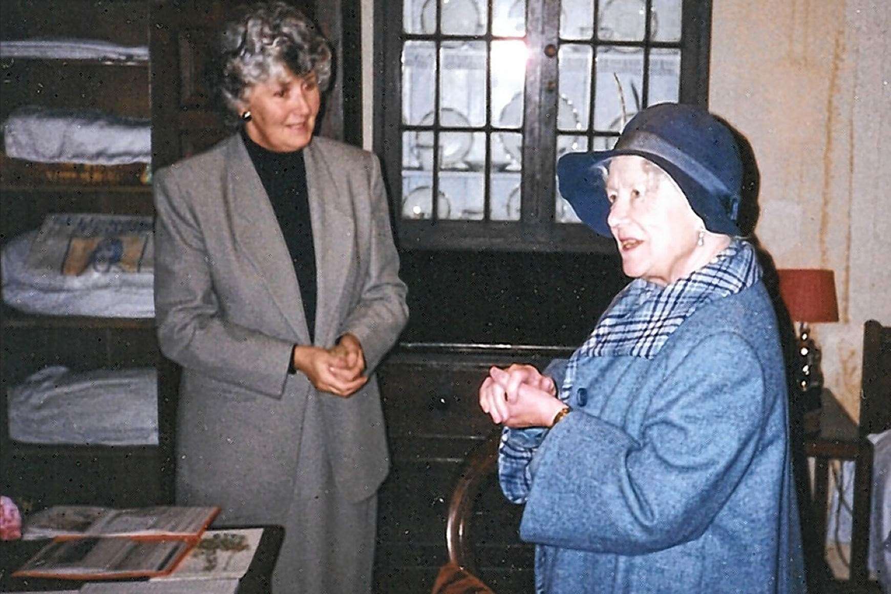 On a visit to Mary Ann’s Cottage in August 1993, the Queen Mother was pictured with the 'magic stone' clasped in her hand. The piece of volcanic rock may have been acquired by Mary Ann’s father when he was a sailor.