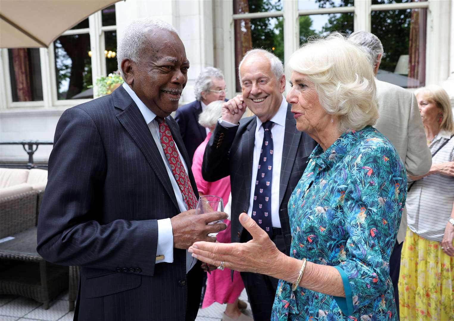 The Duchess of Cornwall with Sir Trevor McDonald during The Oldie Luncheon (Chris Jackson/PA)