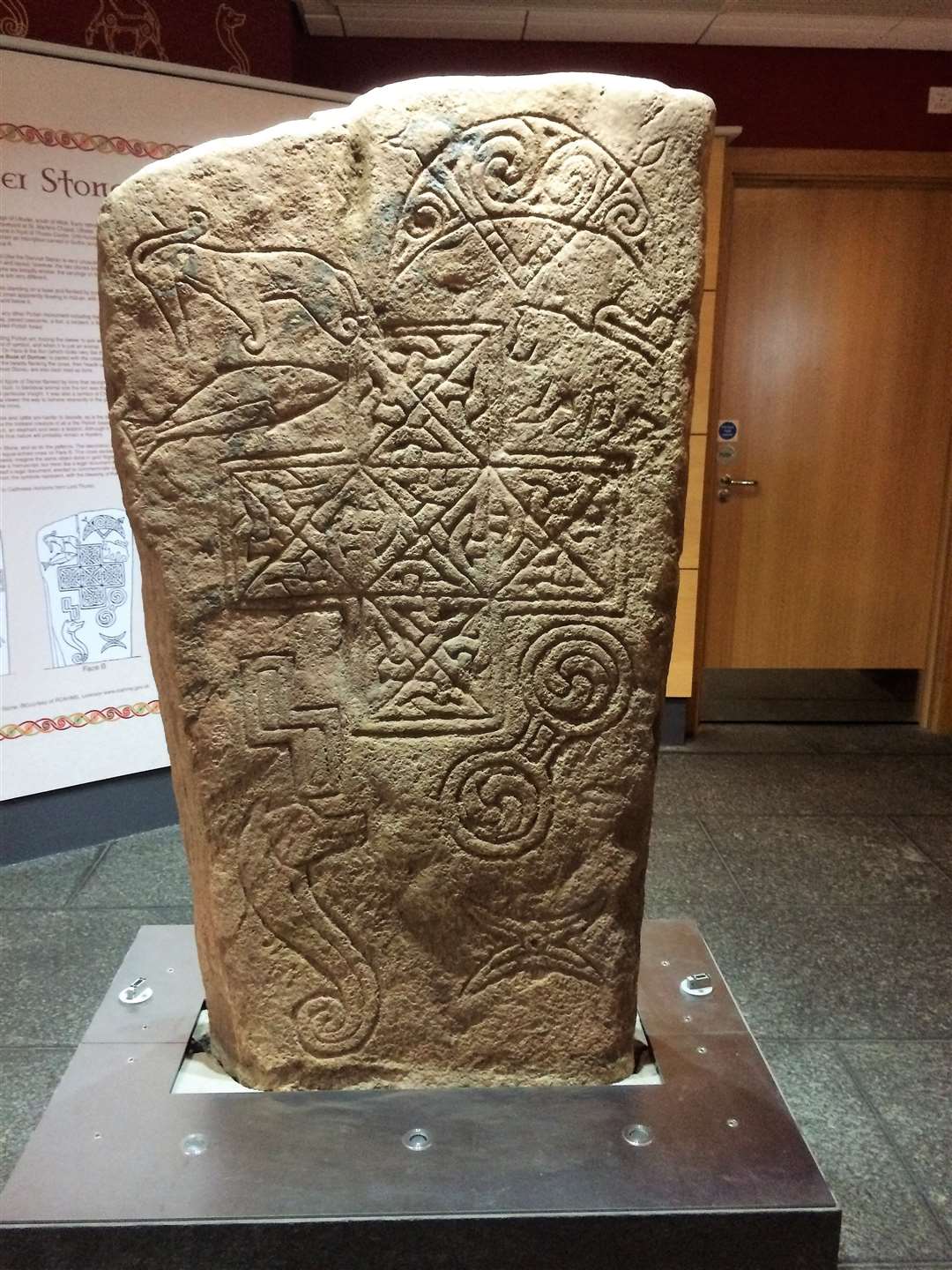 The Ulbster Stone with Pictish carvings. Picture: Barbara Van Rooyen