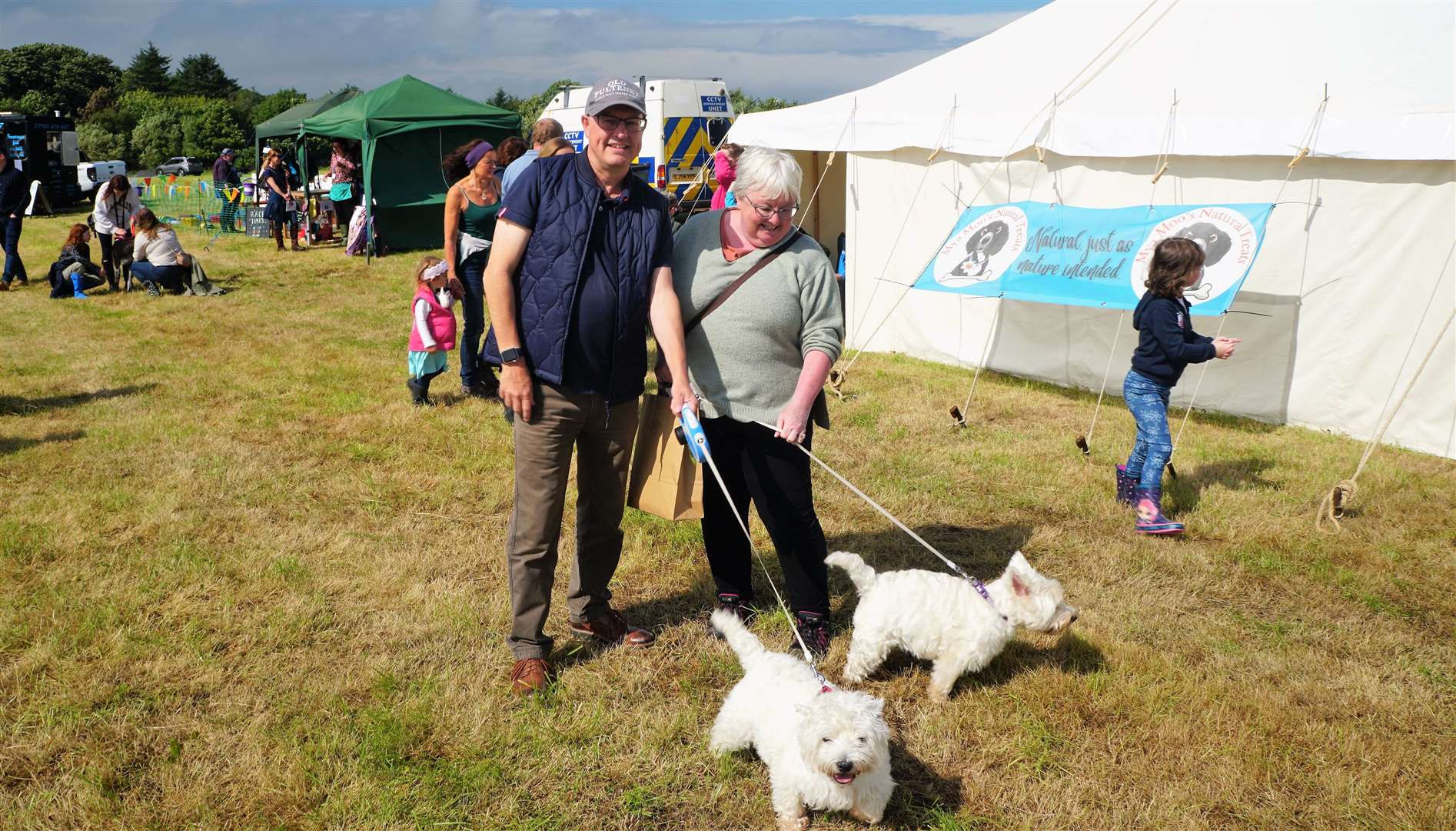 Mark and Carole Rouse enjoyed the day with their dogs and even found some special treats for them. Picture: DGS