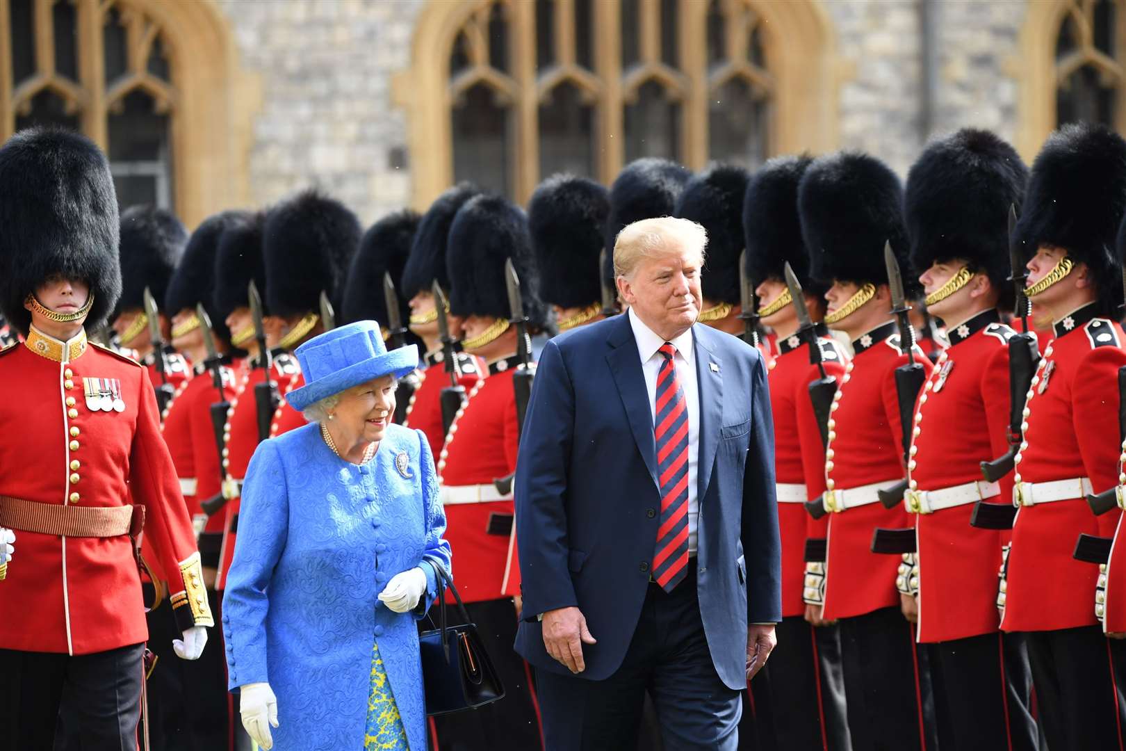 Donald Trump and the Queen inspecting a Guard of Honour in 2018 (SGT Paul Randall RLC/MoD/PA)