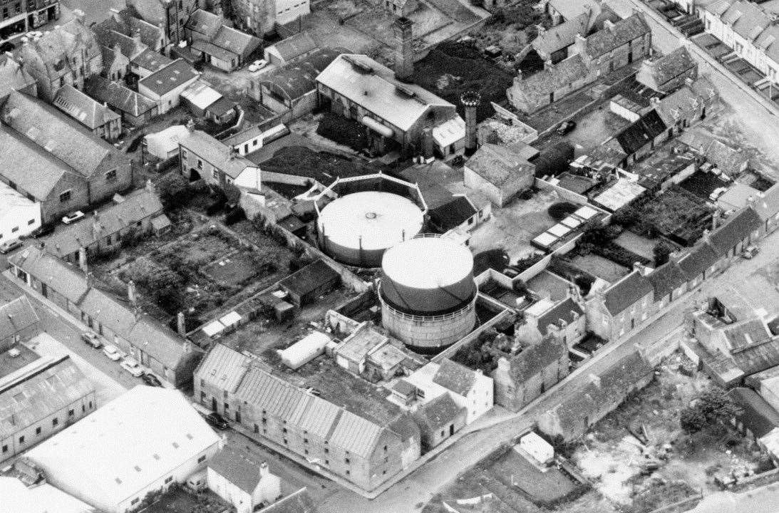 The Thurso gasworks, pictured around 1962.