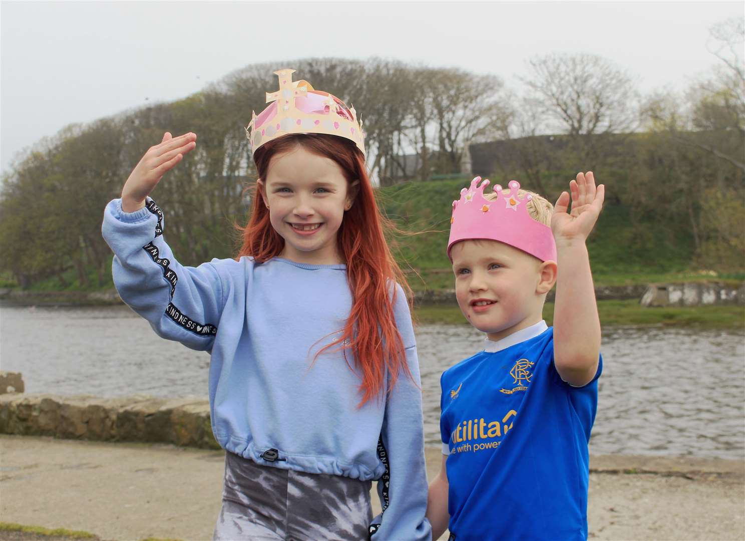 Eight-year-old Thea Harper was the queen of the Wick RNLI duck race on Sunday, taking first place in the girls' section of the crown competition. Her brother Cayde Harper was second equal in the boys' section. Picture: Alan Hendry