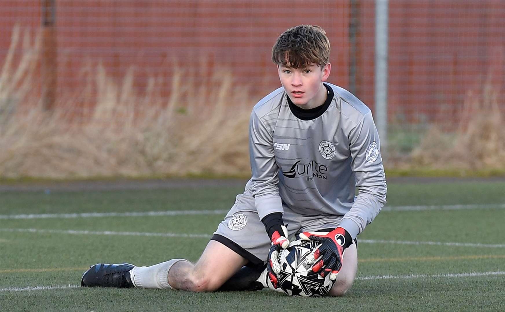 Caithness United under-16 goalkeeper Kyle Bain pulled off an impressive double-save on his way to keeping a clean sheet in the 7-0 win away at Fort William. Picture: Mel Roger
