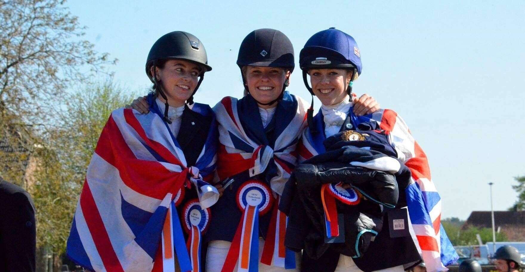 Sophia along with her team mates after winning the Student Riders Nations Cup in the Netherlands recently.