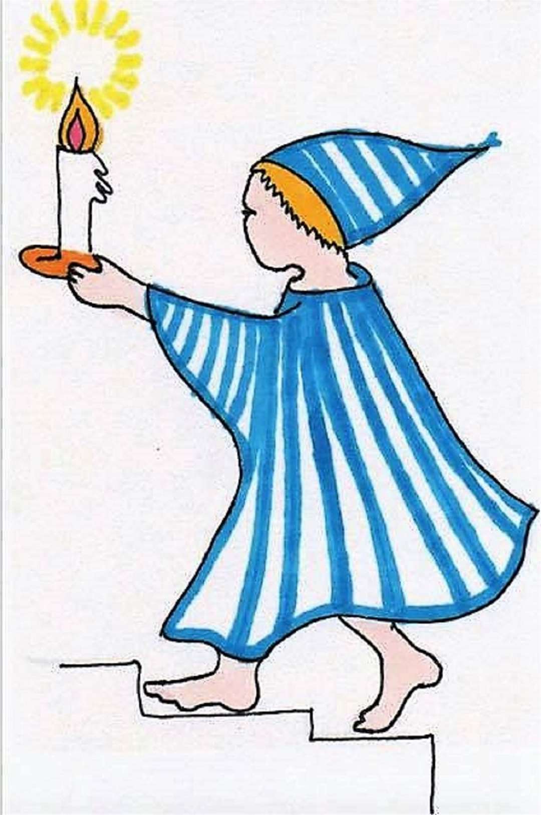 There's a resemblance to Wee Willie Winkie in this illustration by Sue Beardsworth.