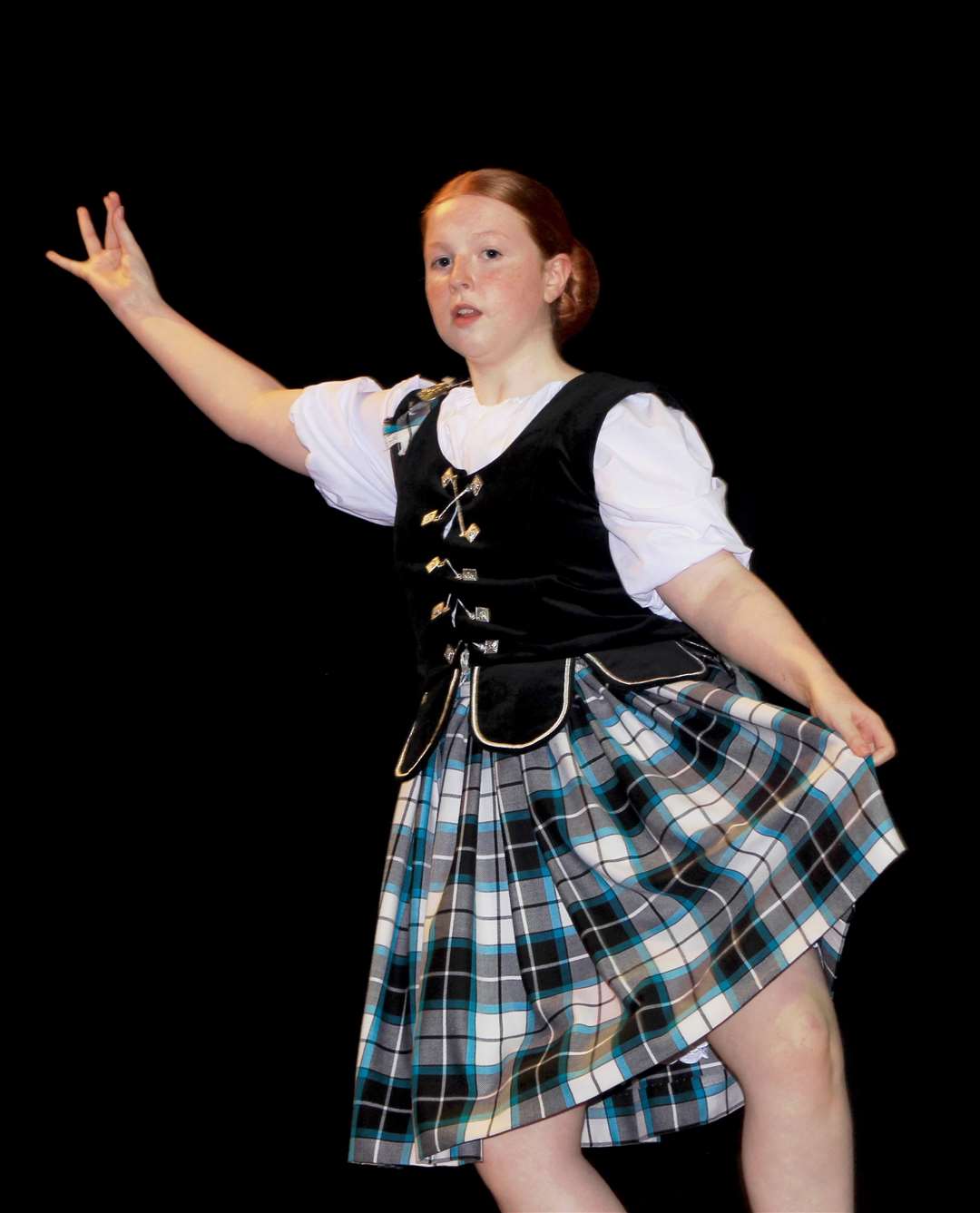 Hollie Sinclair dancing at Saturday’s event in the Assembly Rooms. Picture: Alan Hendry
