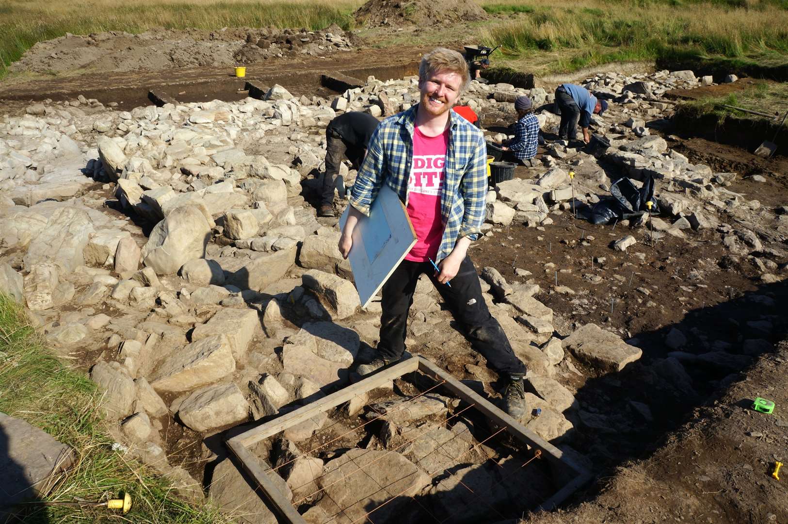 Kenneth McElroy working at the Swartigill site on Thrumster Estate as part of his archaeology degree. Picture: DGS