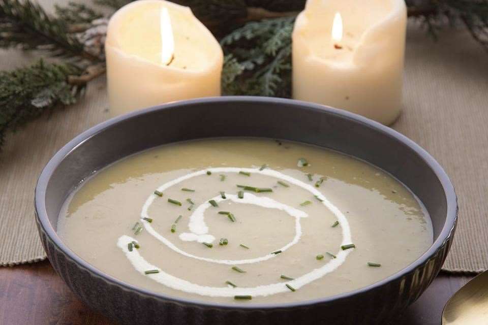 Cream of leek & potato soup.